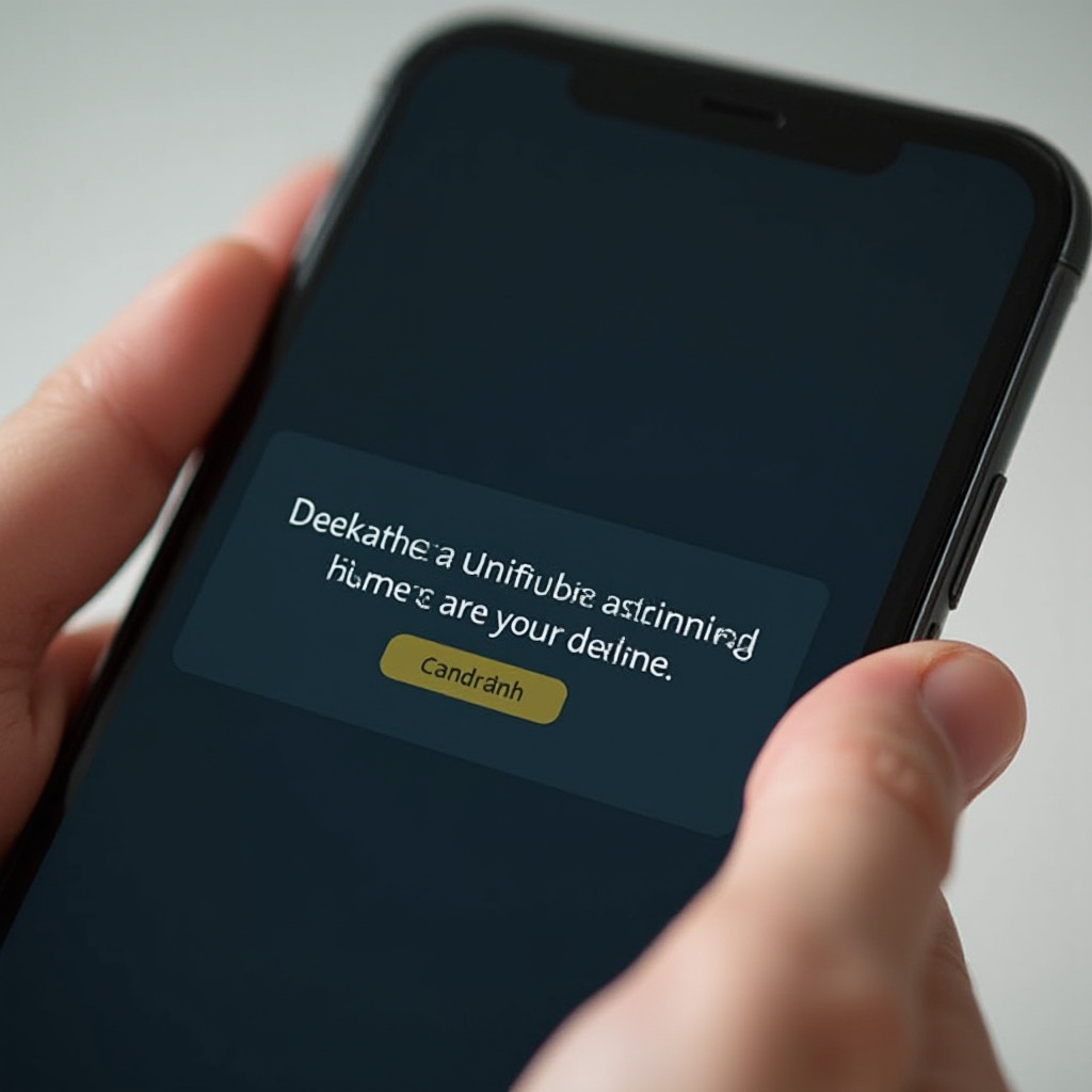 Zbliżenie na ekran telefonu zawierający komunikat potwierdzający usunięcie konta Google, widoczny bez żadnych dłoni i twarzy, otoczenie neutralne, kadr od przodu z lekkim nachyleniem.