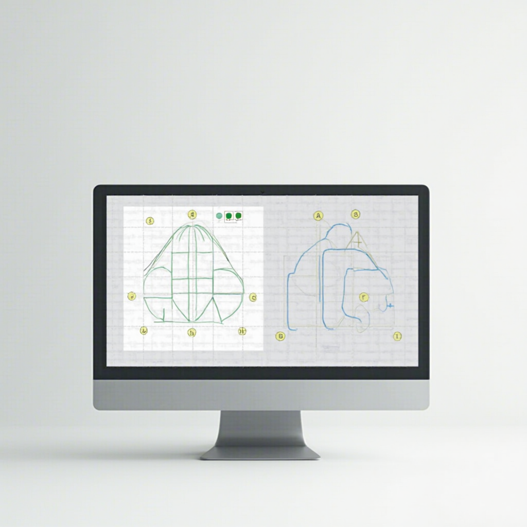 widok pulpitu komputera z widoczną siatką usuwania znaku wodnego z obrazu, interfejs narzędzia online, minimalistyczny styl, bez jakichkolwiek napisów, tylko grafiki i prostokątne zaznaczenie na zdjęciu